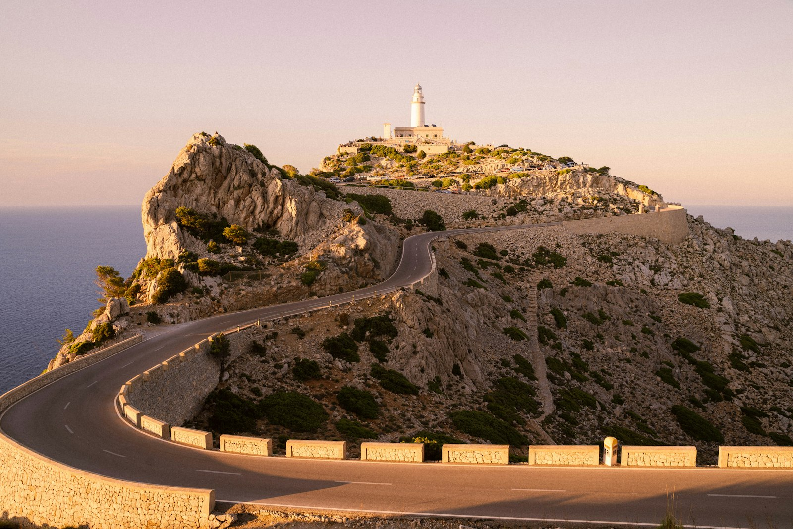 Cap de Formentor lighthouse at sunset, north Mallorca